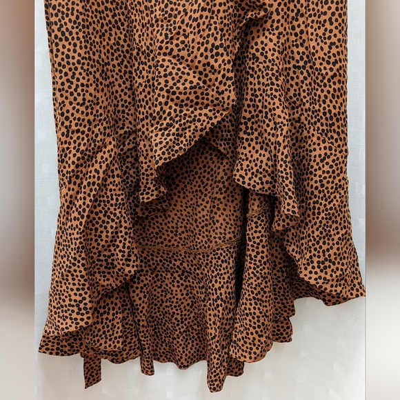 & Other Stories Leopard Ruffle Wrap Skirt - Sz 2 - Picture 6 of 12